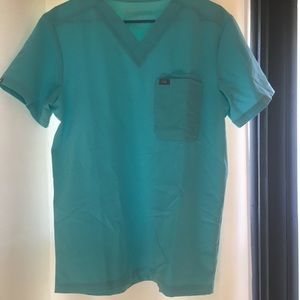 Figs Catarina one pocket scrub top size small color fresh aqua